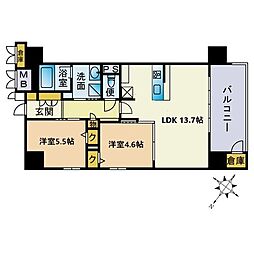 間取図画像 2LDK