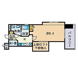 アクタス薬院大通り 1Kの間取図画像