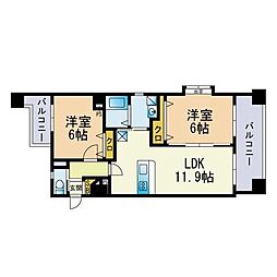 KEGO・202 2LDKの間取図画像