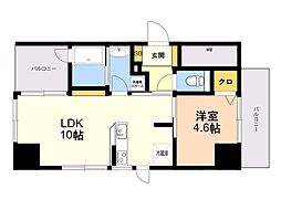シンセラティ薬院 1LDKの間取図画像