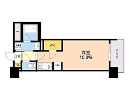 RJRプレシア百年橋 ワンルームの間取図画像
