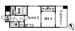 エスティメゾン薬院 1DKの間取図画像