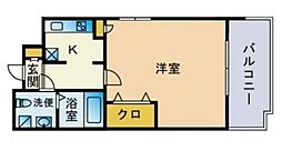 エステート・モア天神アトリエ 1Kの間取図画像