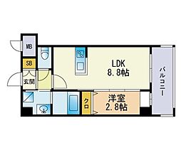 アルティザ平尾 1LDKの間取図画像