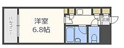 オリエントハイツ天神南 1Kの間取図画像