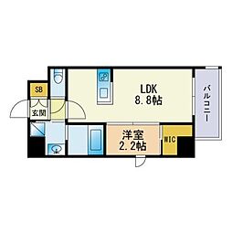 アルティザ平尾 1LDKの間取図画像