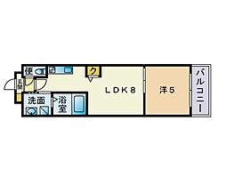 プラセール高砂 1LDKの間取図画像