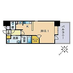 サムティ天神南 ワンルームの間取図画像