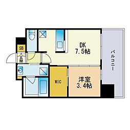 エンクレスト薬院NOBLE 2Kの間取図画像