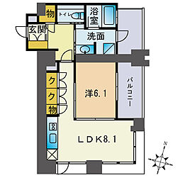 CAITAC LIVINCOURT 1LDKの間取図画像
