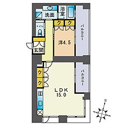CAITAC LIVINCOURT 1LDKの間取図画像