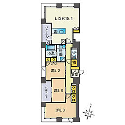 CAITAC LIVINCOURT 3LDKの間取図画像