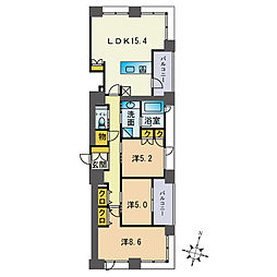 CAITAC LIVINCOURT FUKUOKA 3LDKの間取図画像