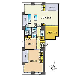 CAITAC LIVINCOURT FUKUOKA 2SLDKの間取図画像