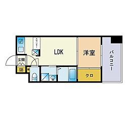 エステート・モア天神 2Kの間取図画像