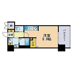 タワーズ高砂 ワンルームの間取図画像