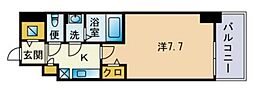 グランフォーレ薬院 1Kの間取図画像