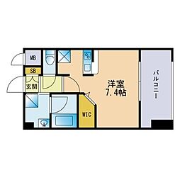 エンクレスト天神MARK 1Kの間取図画像