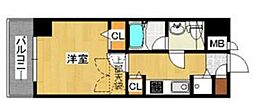 ピュアドームリージェント薬院 1Kの間取図画像