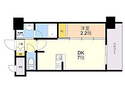 エンクレスト博多駅南FIT 1DKの間取図画像