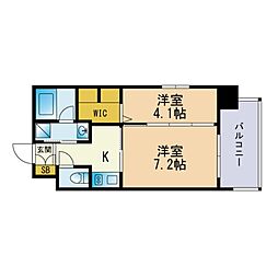 エンクレスト博多ベル 2Kの間取図画像