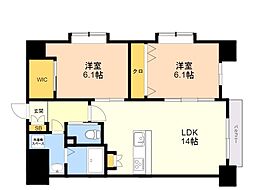 PROSPECT HAKATA 2LDKの間取図画像