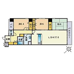 田畑英房ビル 3LDKの間取図画像