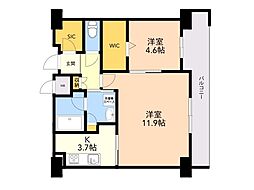 エンクレスト博多駅南FIT 2Kの間取図画像