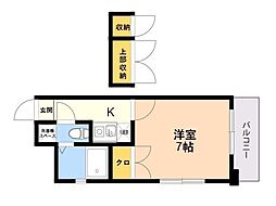 エステート・モア博多グラン 1Kの間取図画像