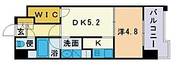 OrchidResidence上呉服 1DKの間取図画像