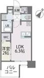 モダンパラッツォ博多デュオグランデWEST 1LDKの間取図画像