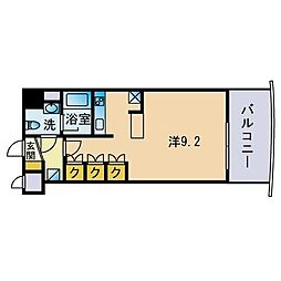 エーデル博多 ワンルームの間取図画像