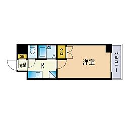 リファレンス呉服町 1Kの間取図画像