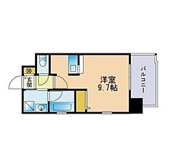 エンクレスト祇園2 ワンルームの間取図画像