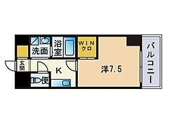 エンクレスト祇園 1Kの間取図画像