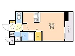 エンクレスト博多駅南FIT ワンルームの間取図画像
