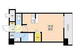 エンクレスト博多駅南FIT ワンルームの間取図画像