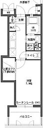 アクタス博多5タワー 1Kの間取図画像