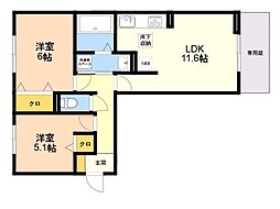 間取図画像 2LDK