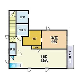 グリーンコーポ5番館 1LDKの間取図画像