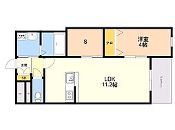 CUBE SUCRE内橋 1SLDKの間取図画像
