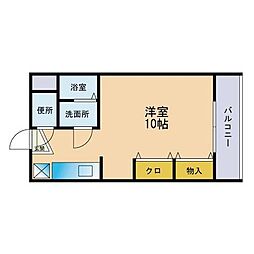 ミントハウス ワンルームの間取図画像