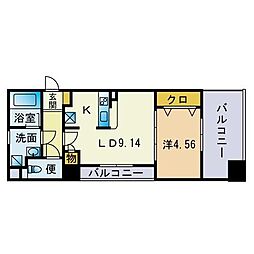 サンフォレスト箱崎 1LDKの間取図画像