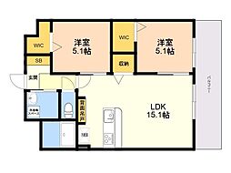 REGINA 2LDKの間取図画像