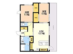 REGINA 2LDKの間取図画像