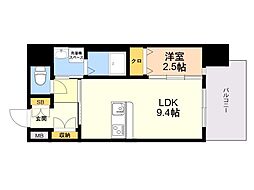 サードプレイス吉塚駅前 1LDKの間取図画像