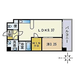 JAMM'S松島 1LDKの間取図画像