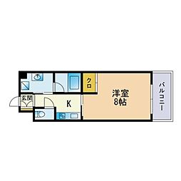エムティースクエア吉塚駅前 1Kの間取図画像