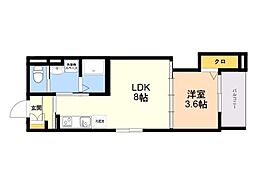 (仮称)robot home 吉塚 1LDKの間取図画像