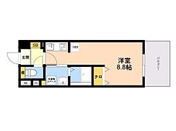 福岡市東区原田1丁目マンション ワンルームの間取図画像